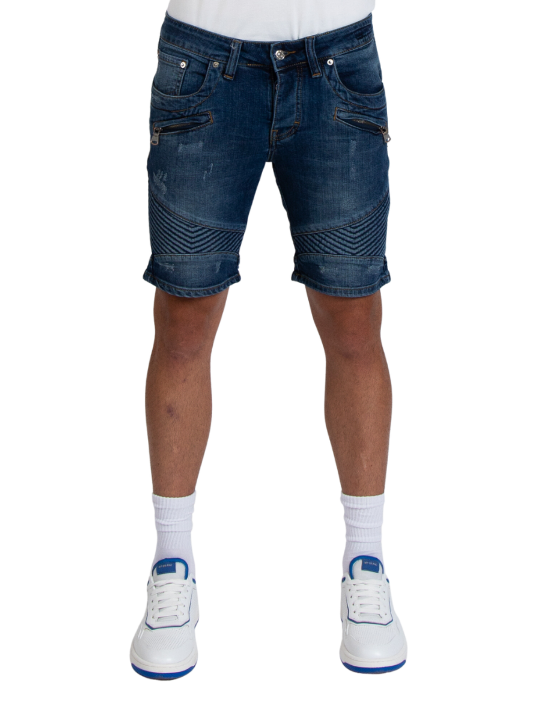 MYBRAND BIKER DENIM SHORTS | DENIM