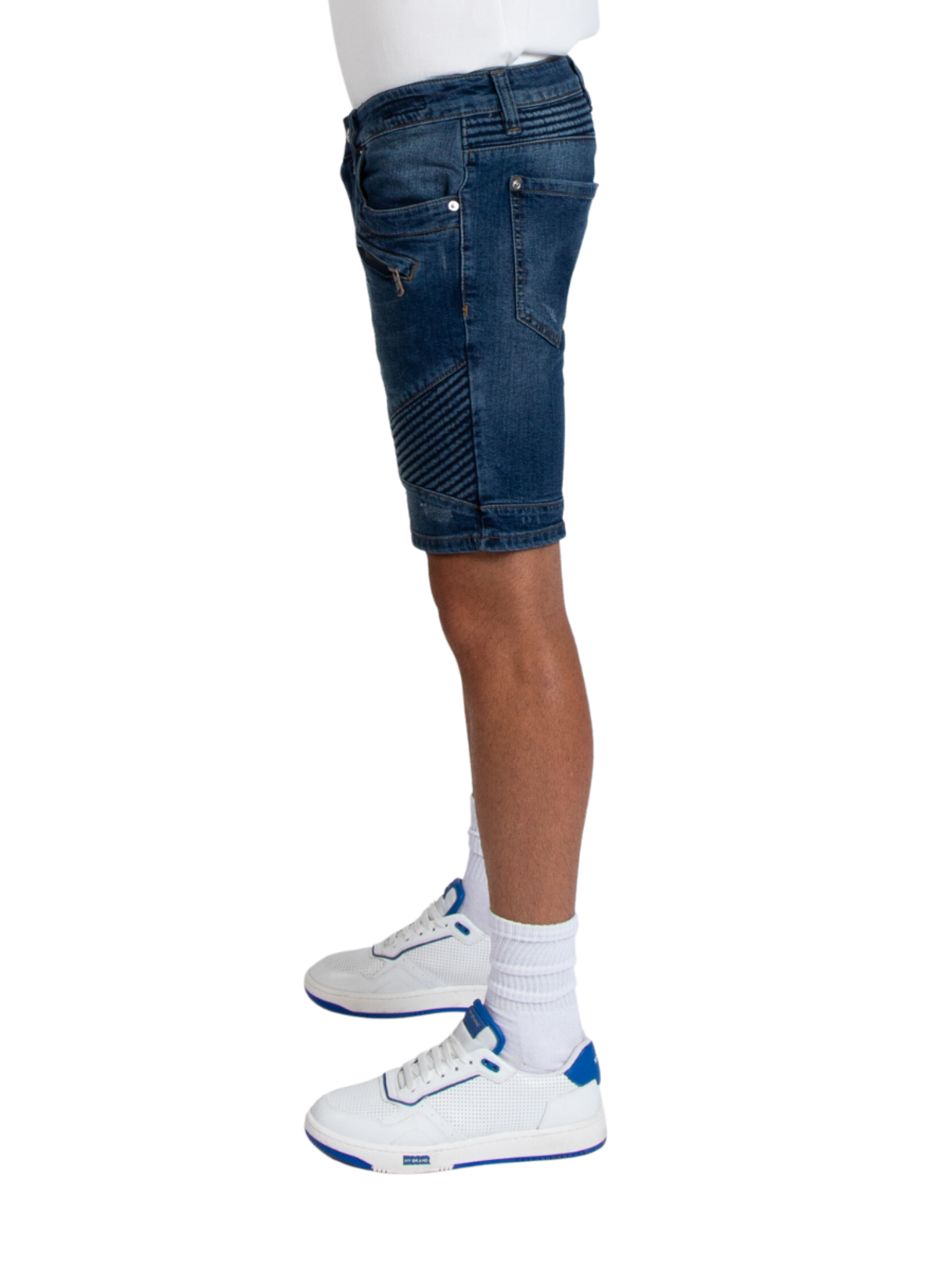 MYBRAND BIKER DENIM SHORTS | DENIM