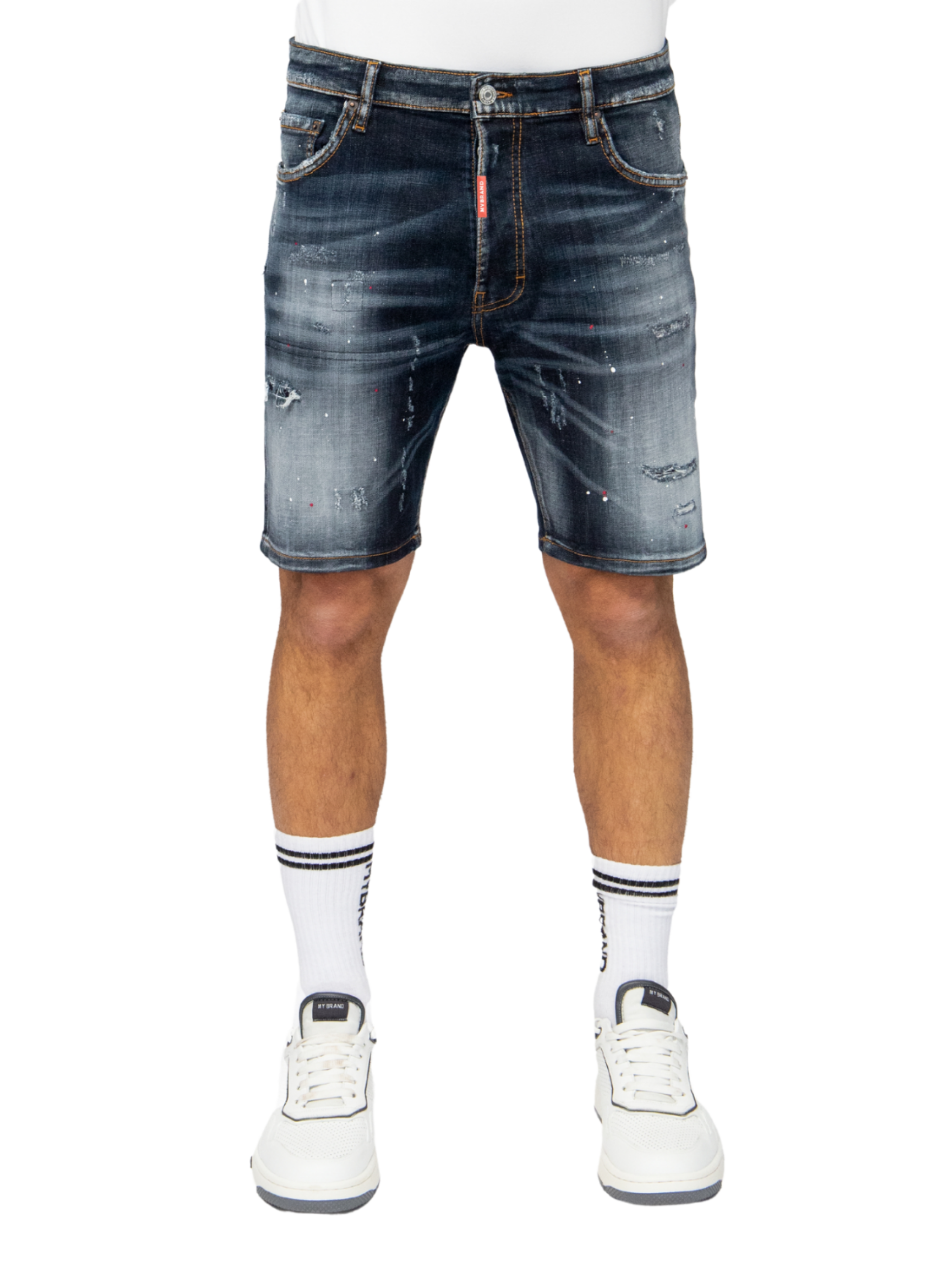 Indigo Distressed Edge Denim | DENIM