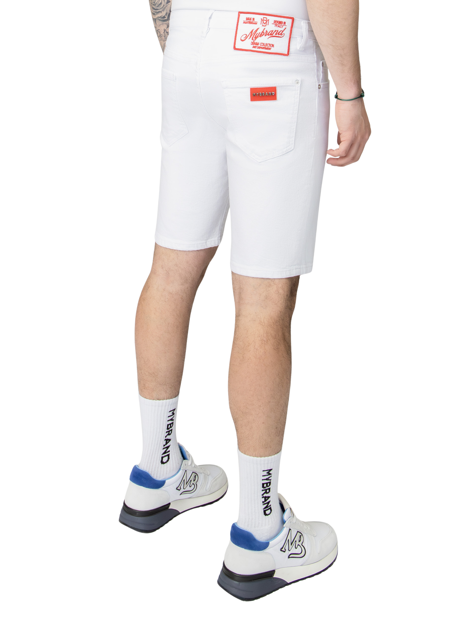 MB IVORY WHITE SHORT JEANS | WHITE JEANS