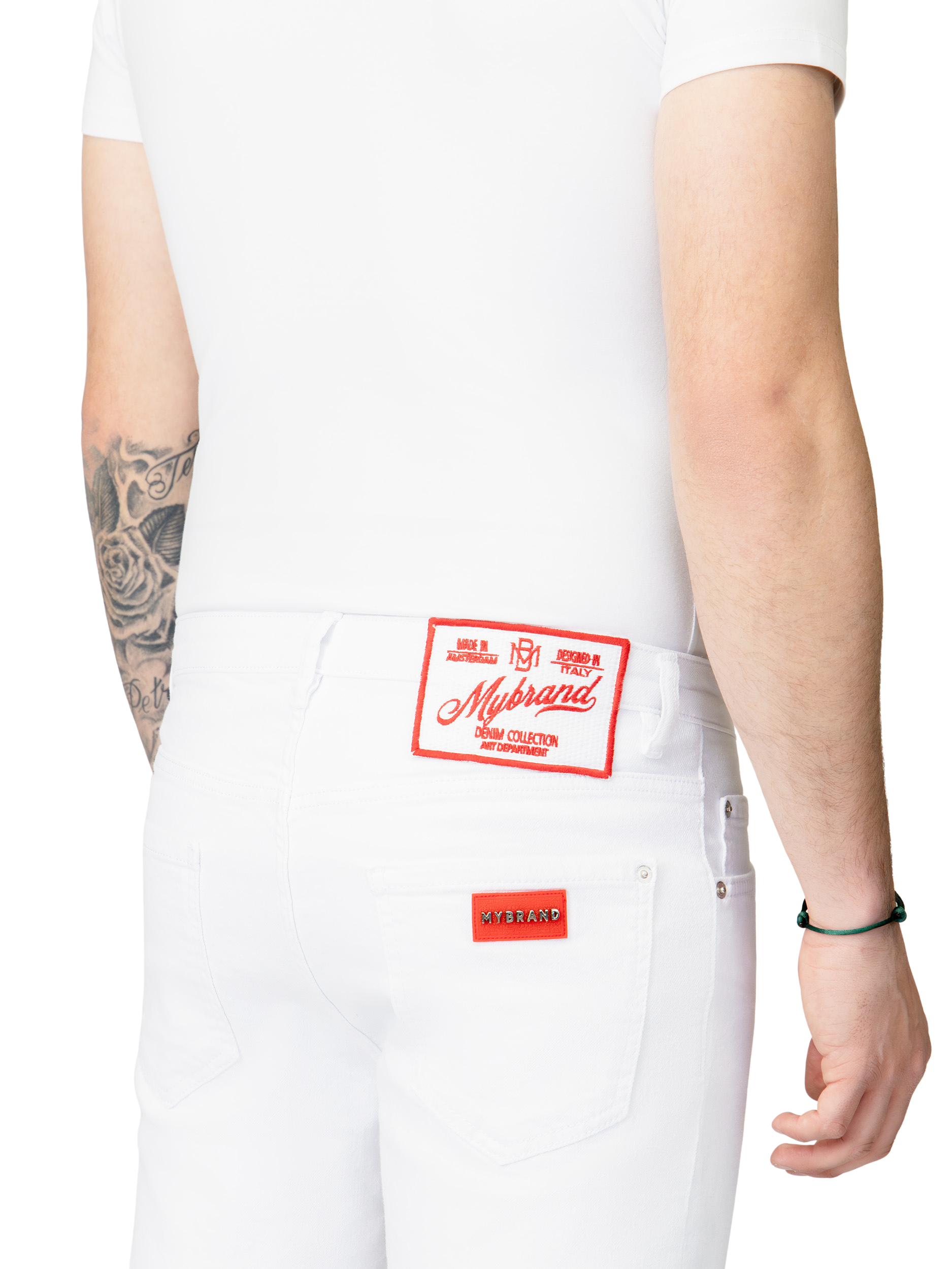 MB IVORY WHITE SHORT JEANS | WHITE JEANS