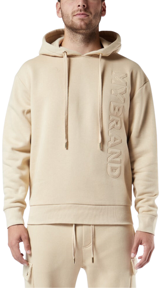 EMBOSSED HOODIE | CAMEL