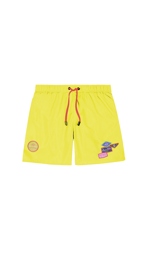 MB OLD SKOOL PATCHES SWIM | NEON YELLOW