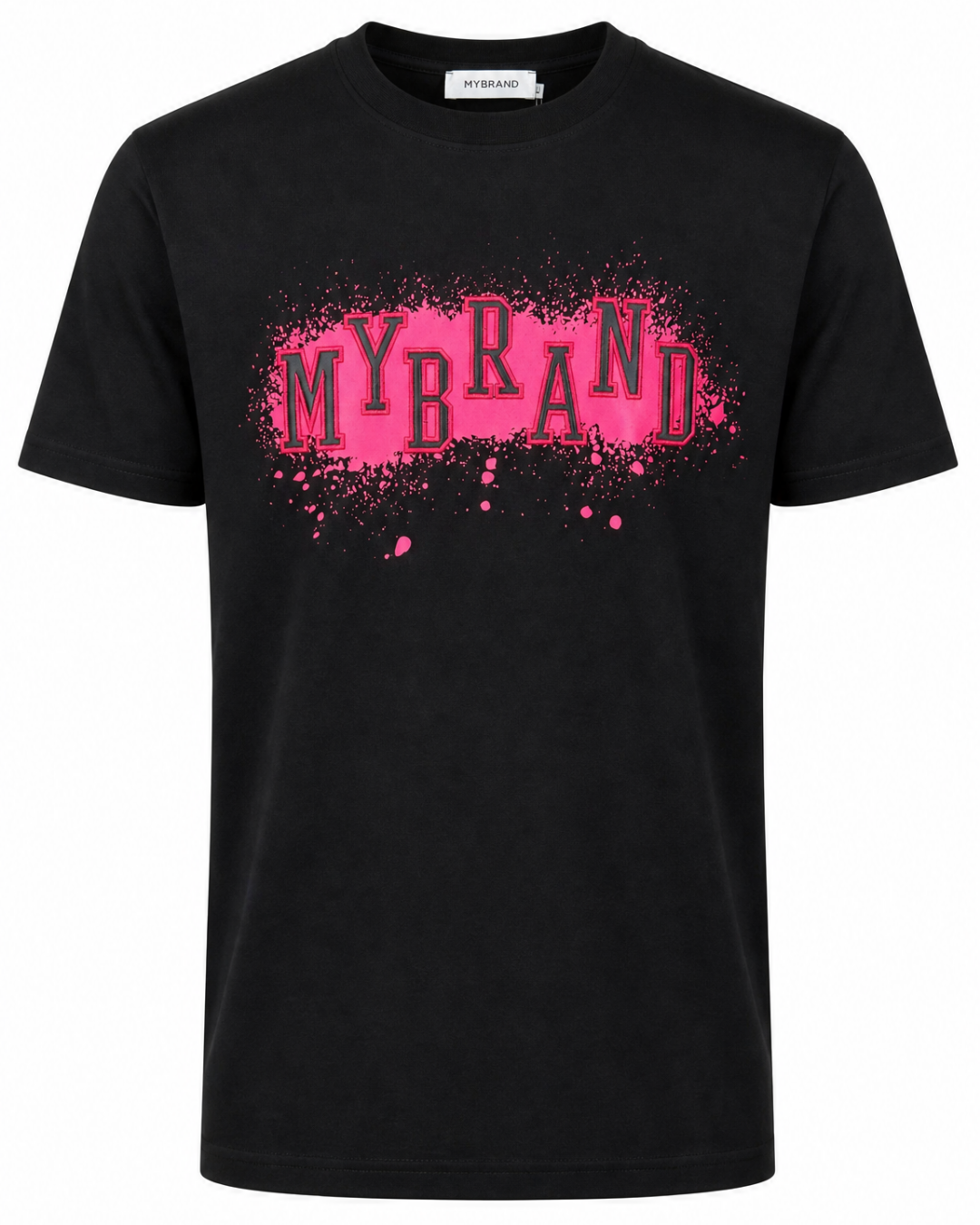 MY BRAND SPLASH EMBROIDERY T-SHIRT | BLACK