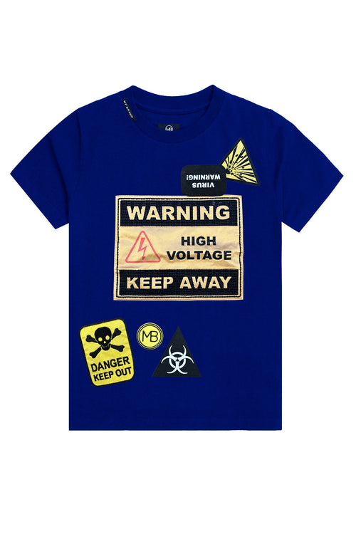 Caution Voltage T-Shirt Blue | KOBALT BLUE