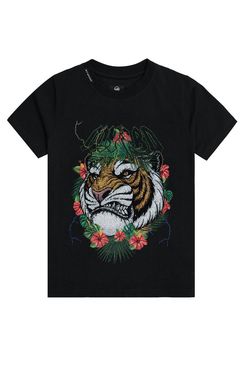 TROPICAL TIGER T-SHIRT | BLACK