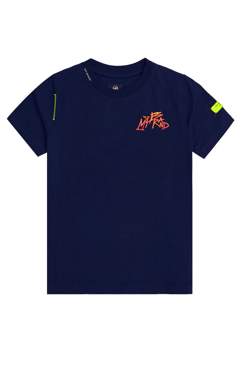 MB DOODLE CHEST T-SHIRT | NAVY