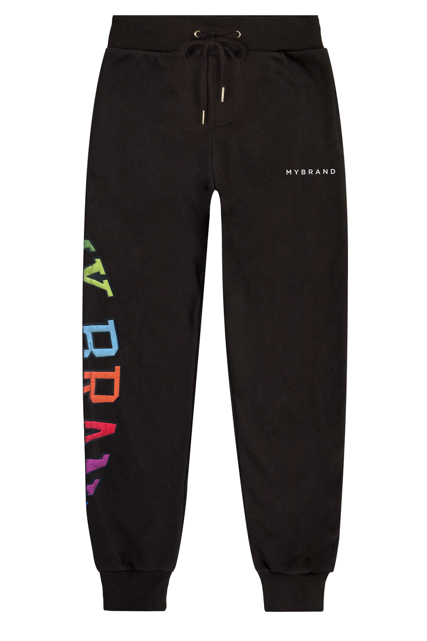 RAINBOW CAPSULE WITH TEXT JOGGINGSUIT | BLACK