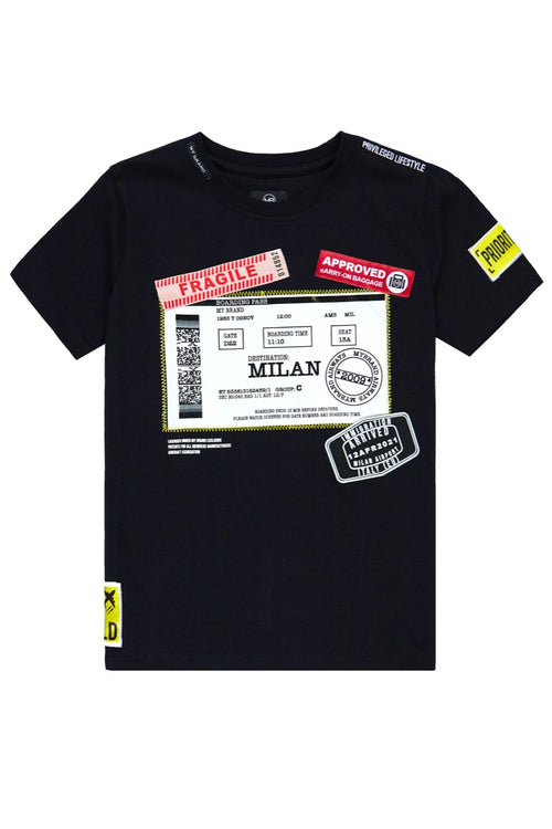 Voyage Boarding T-Shirt | BLACK