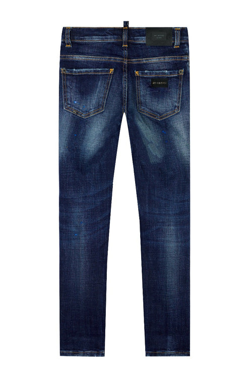 Black Blue Spots Denim Jeans | DENIM