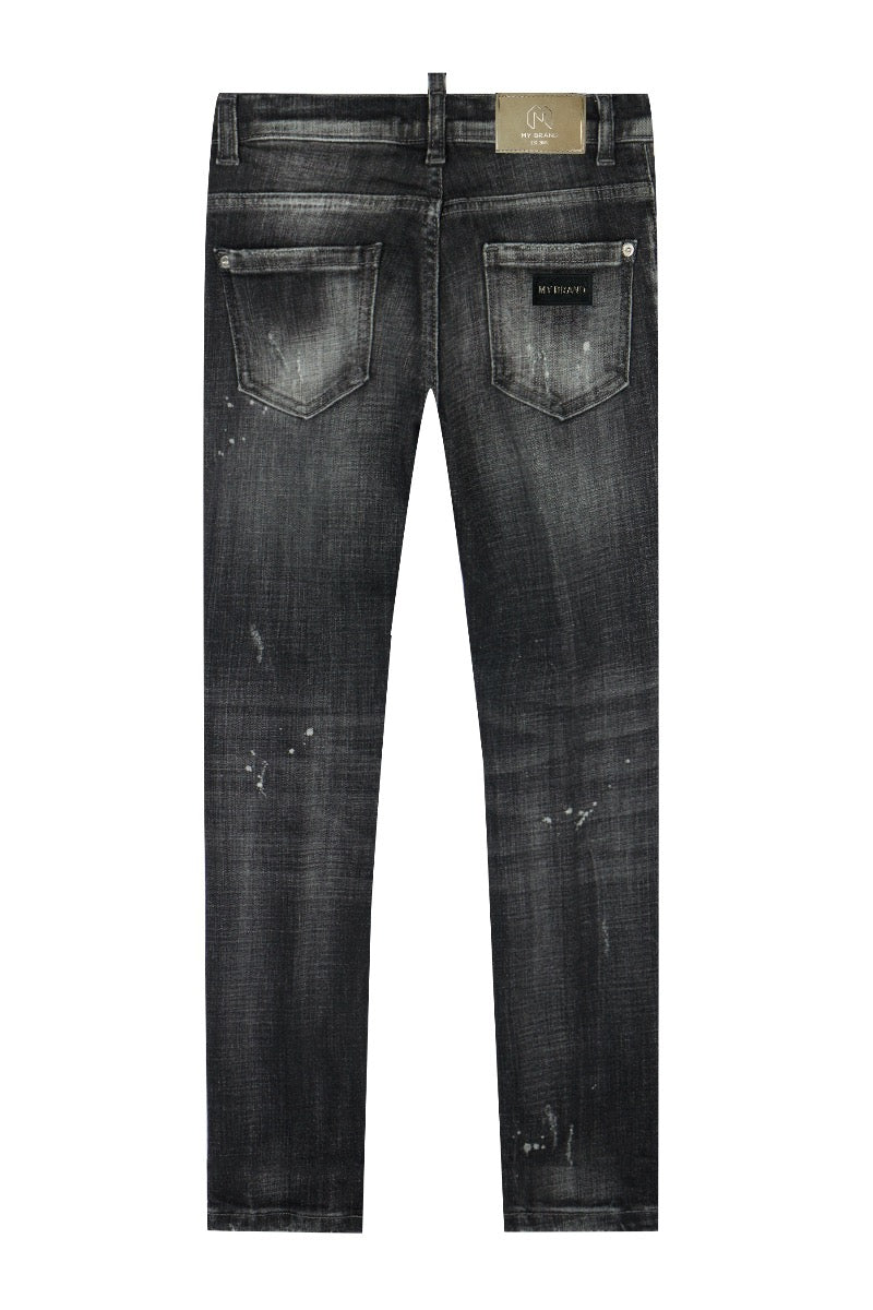 Black Washed Denim Jeans | BLACKJEANS