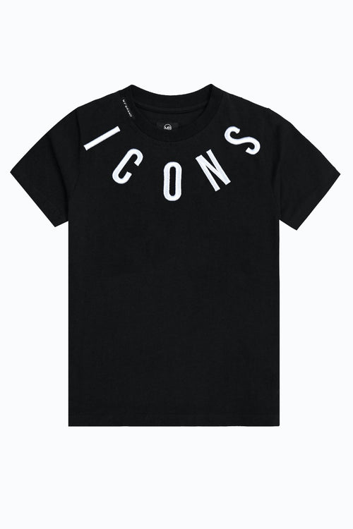 Icons Neck T-Shirt | BLACK