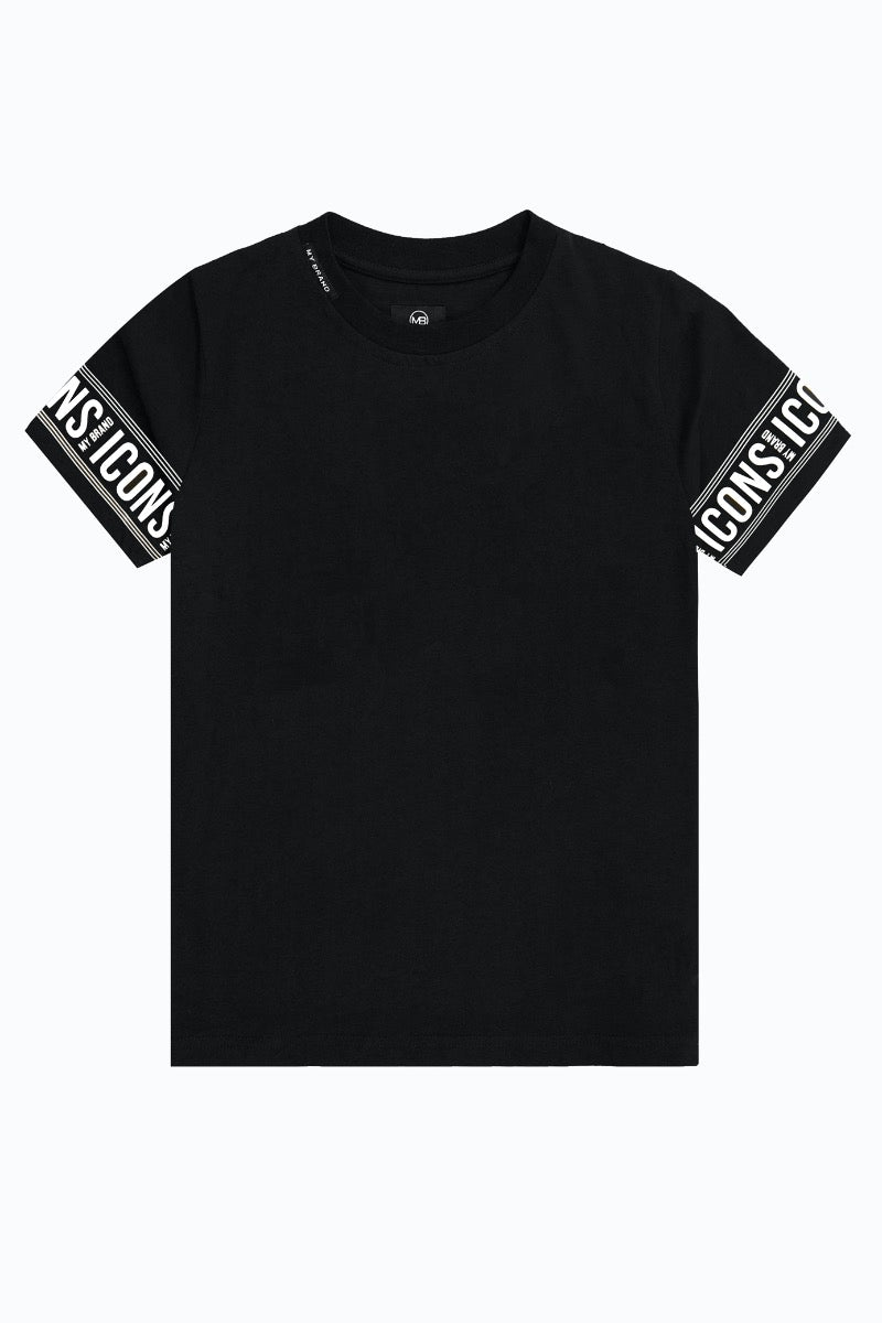 Icons Sleeve T-Shirt White | BLACK