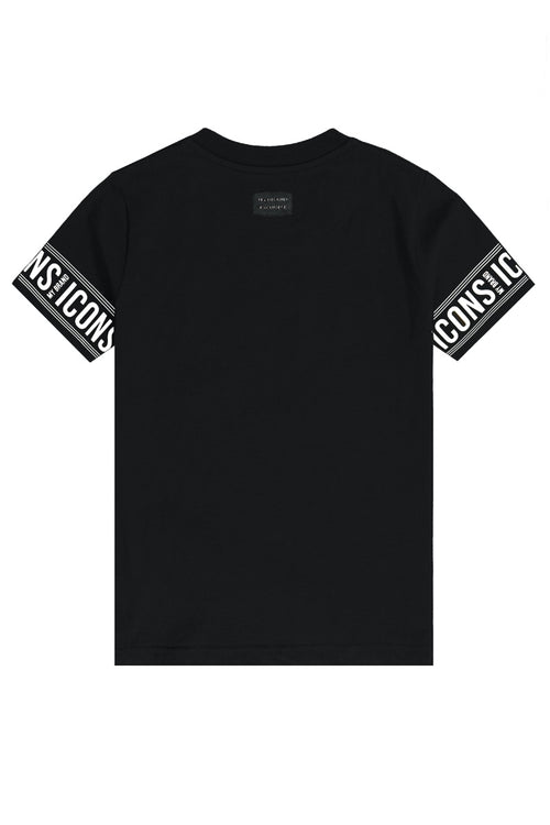 Icons Sleeve T-Shirt White | BLACK