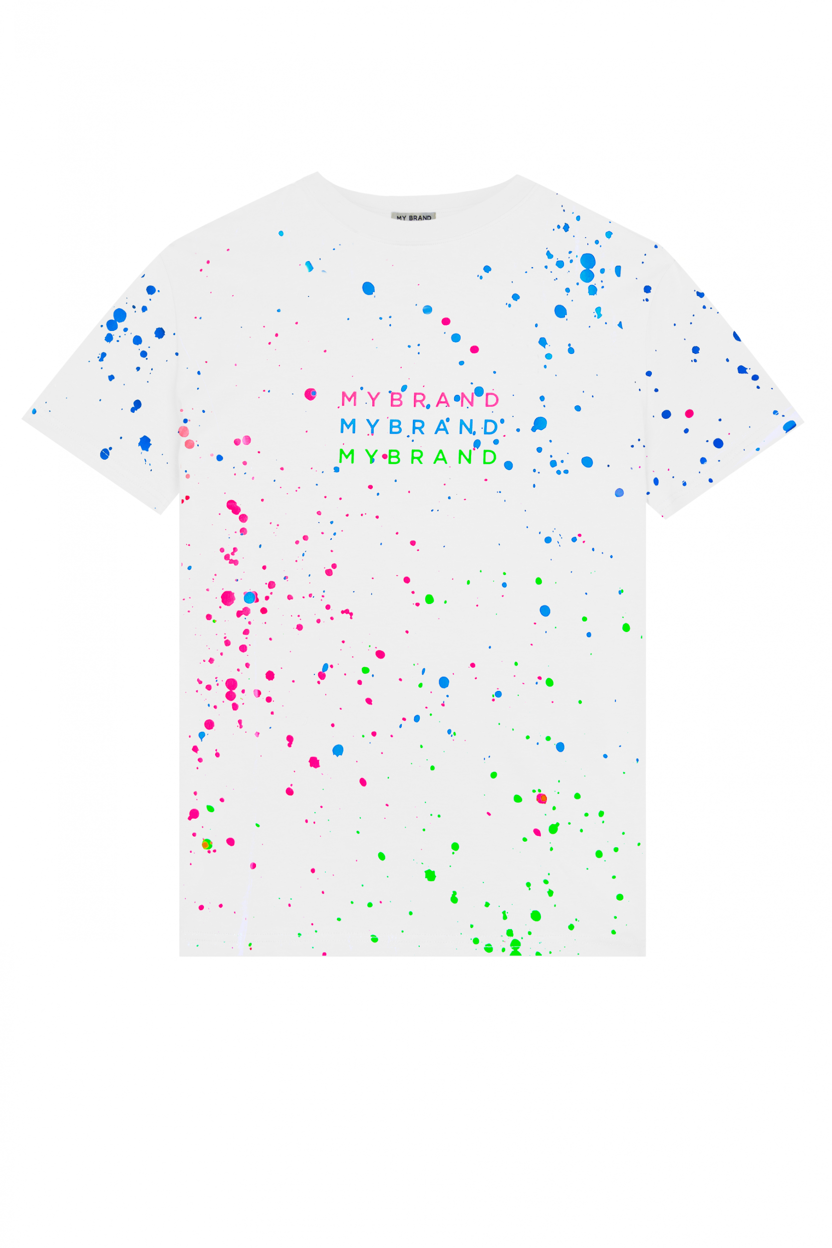 NEON PAINT CAPSULE T-SHIRT | WHITE