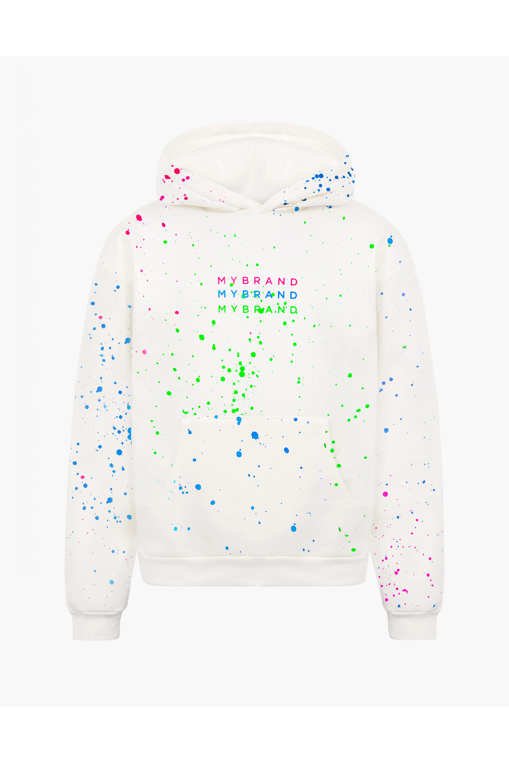 NEON PAINT CAPSULE HOODIE | WHITE