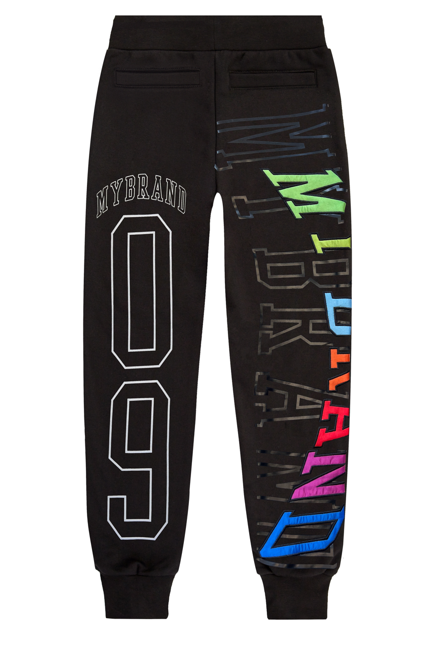 RAINBOW CAPSULE WITH TEXT JOGGINGSUIT | BLACK