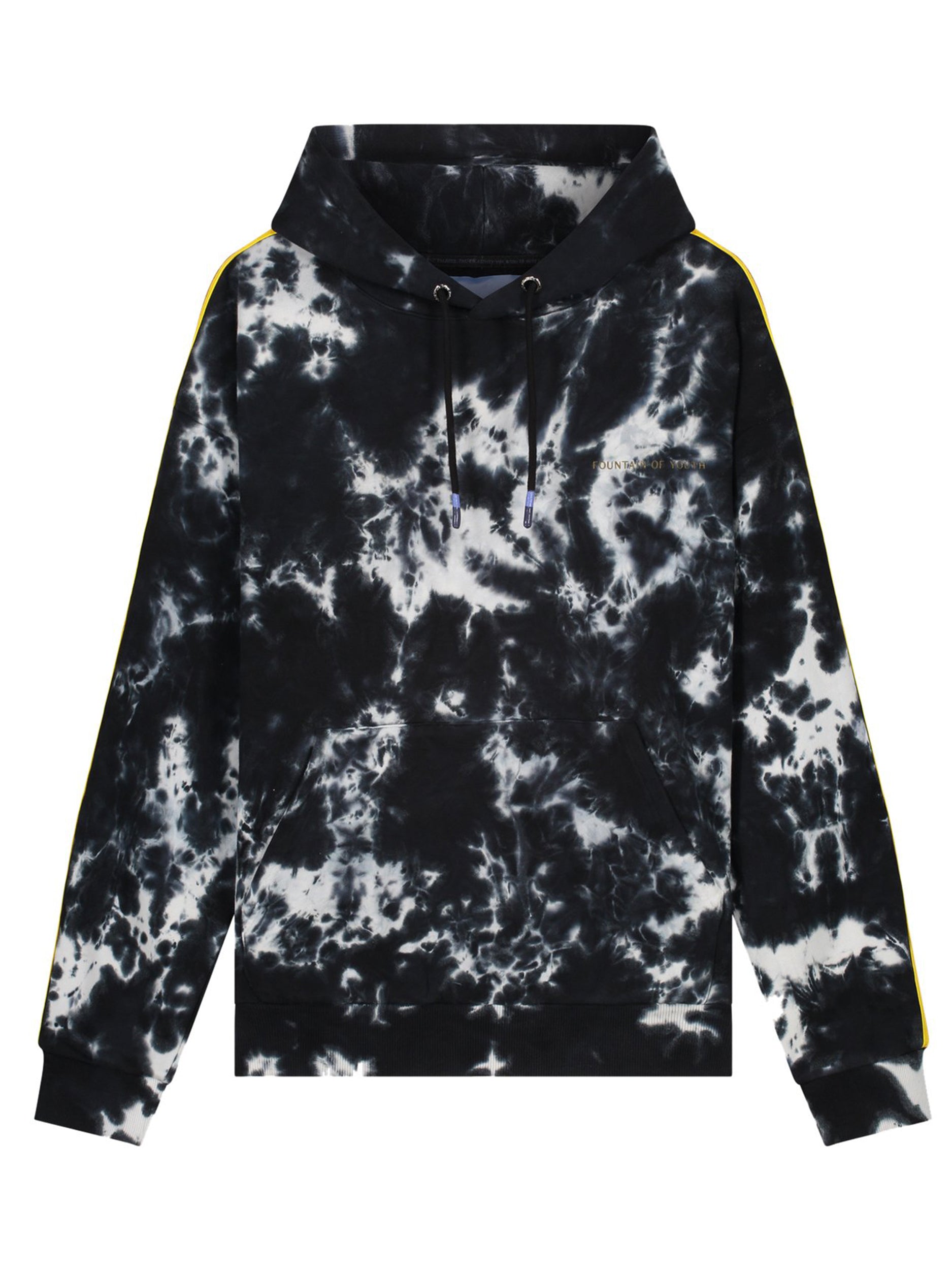 FOY TIE DYE HOODIE | BLACK - WHITE