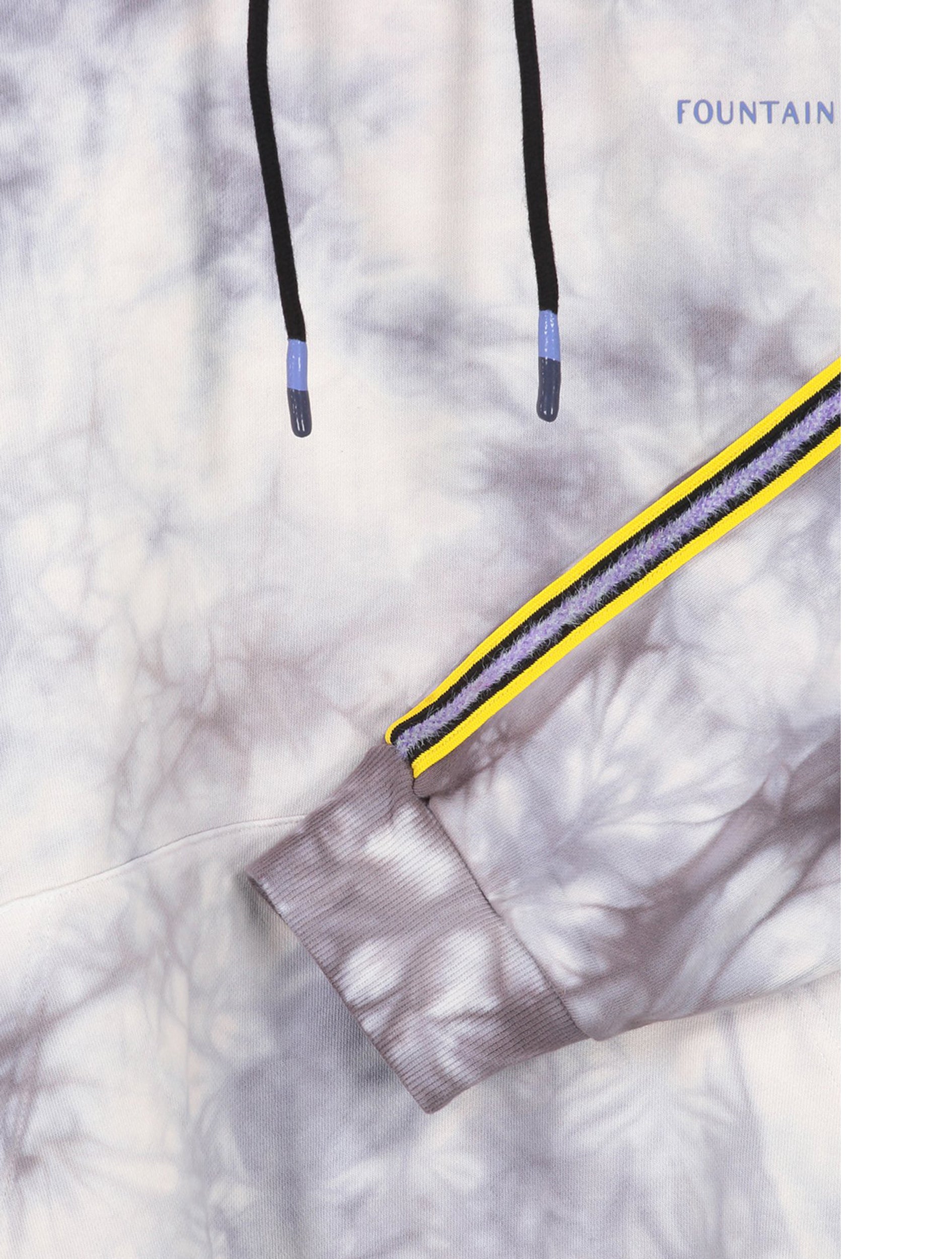 FOY TIE DYE HOODIE | WHITE - GREY