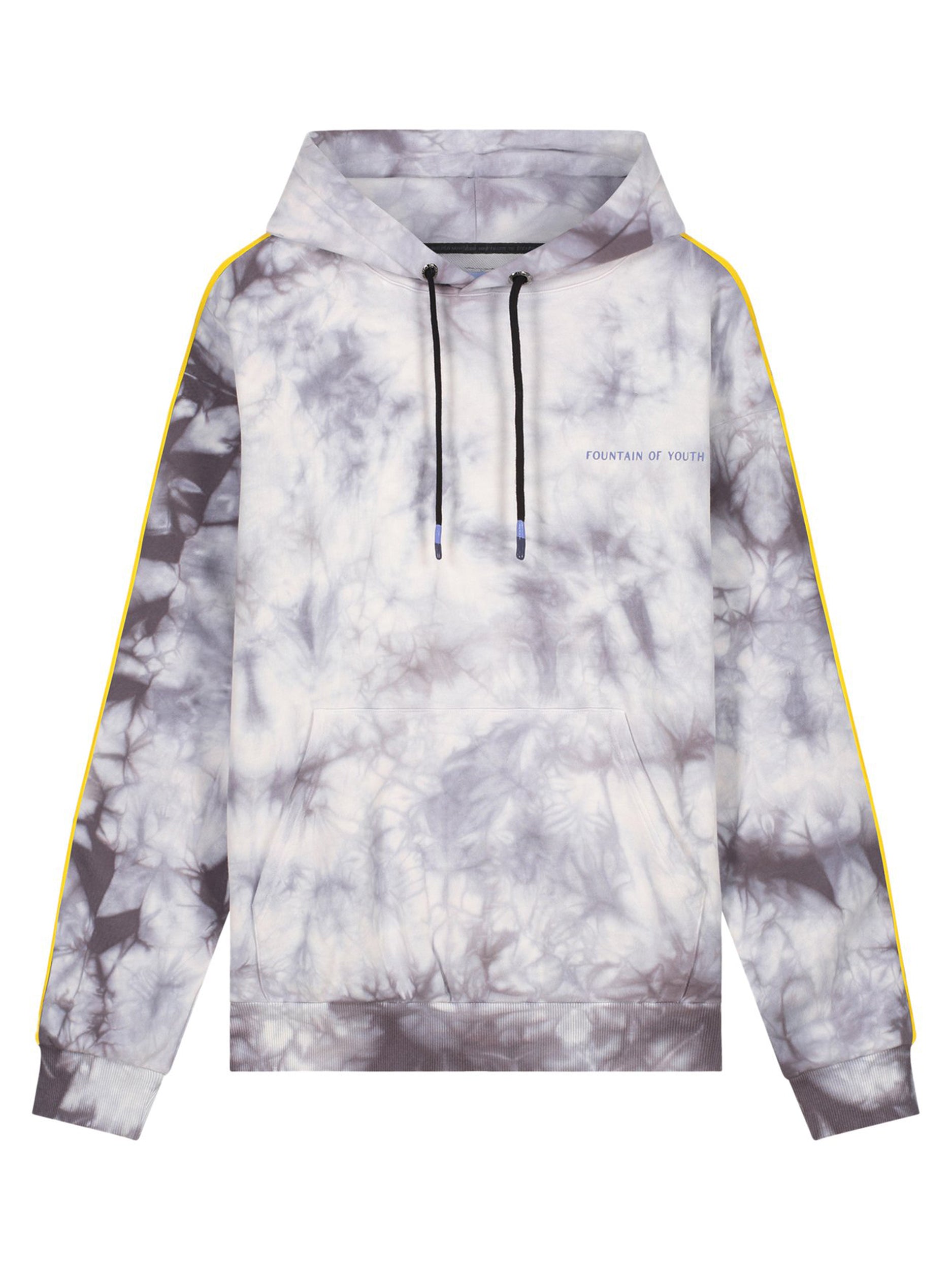 FOY TIE DYE HOODIE | WHITE - GREY