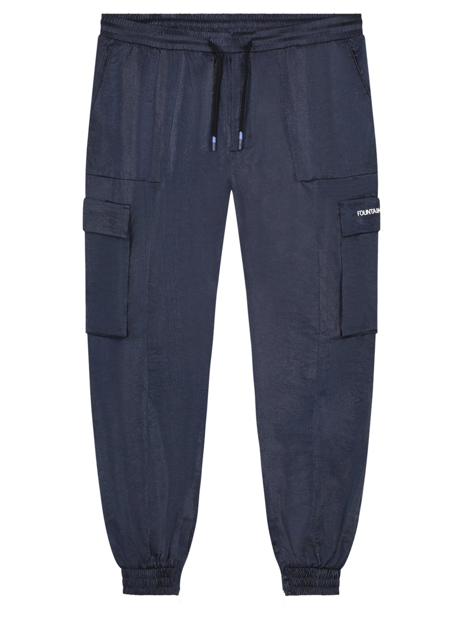 FOY METAL NYLON CARGO PANT | NAVY
