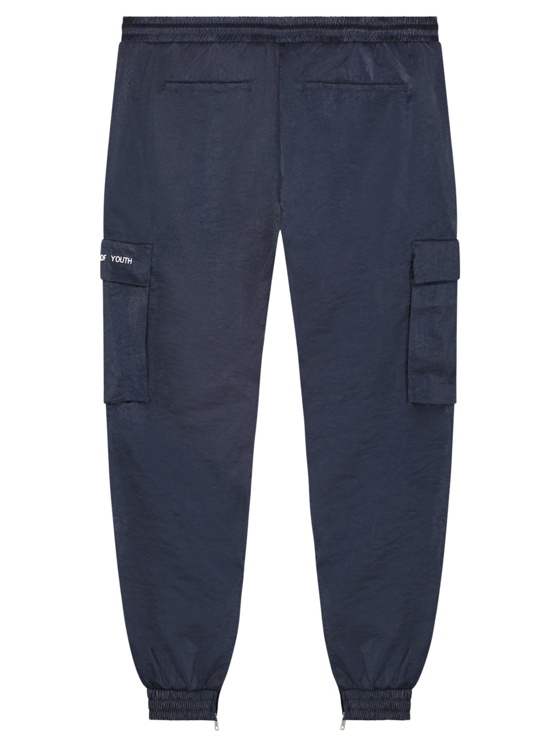 FOY METAL NYLON CARGO PANT | NAVY