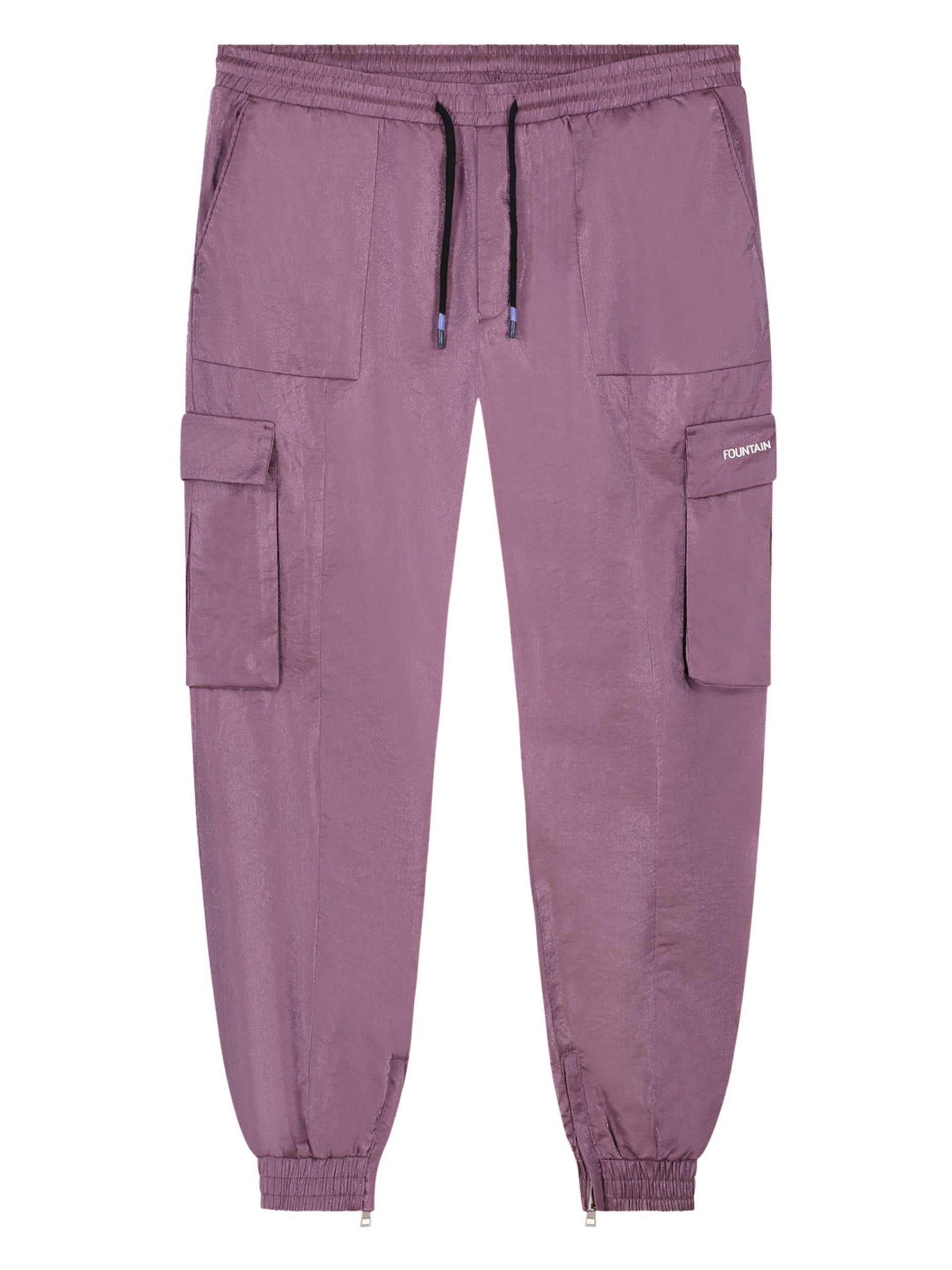 FOY METAL NYLON CARGO PANT | PURPLE