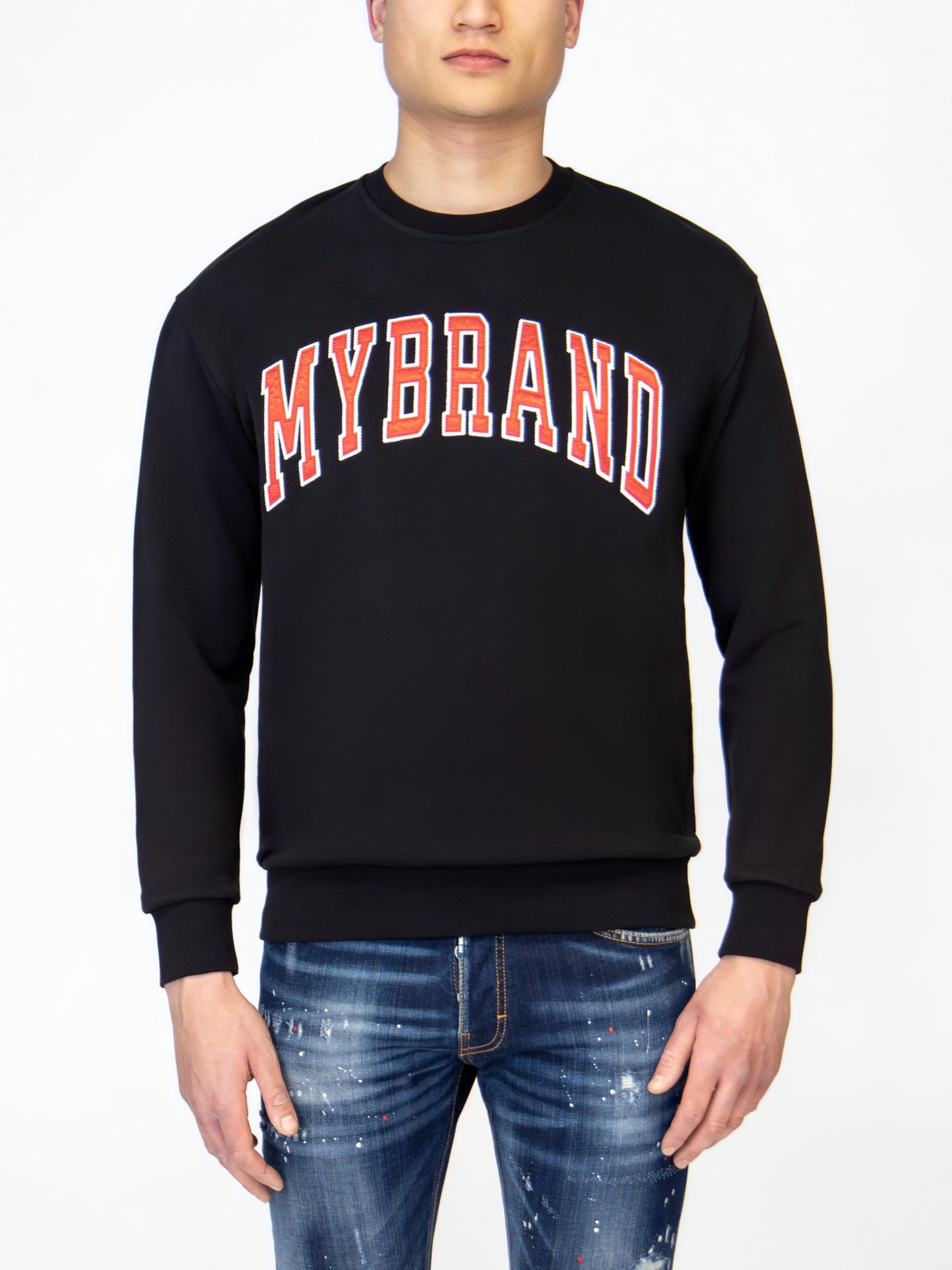MYBRAND VARSITY RED COLLEGE  SWEATER | BLACK