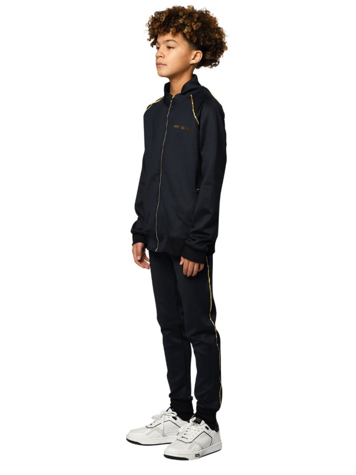 Gold Piping Tracksuit Boys | BLUE