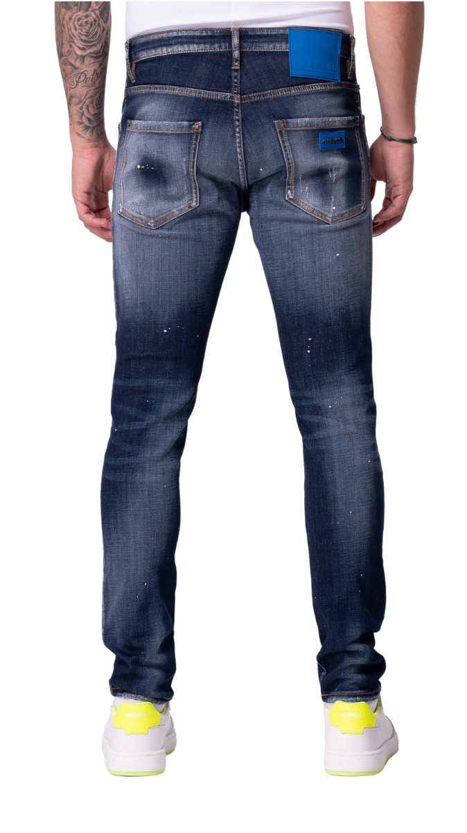 BLUE AND WHITE SPOTTED JEANS