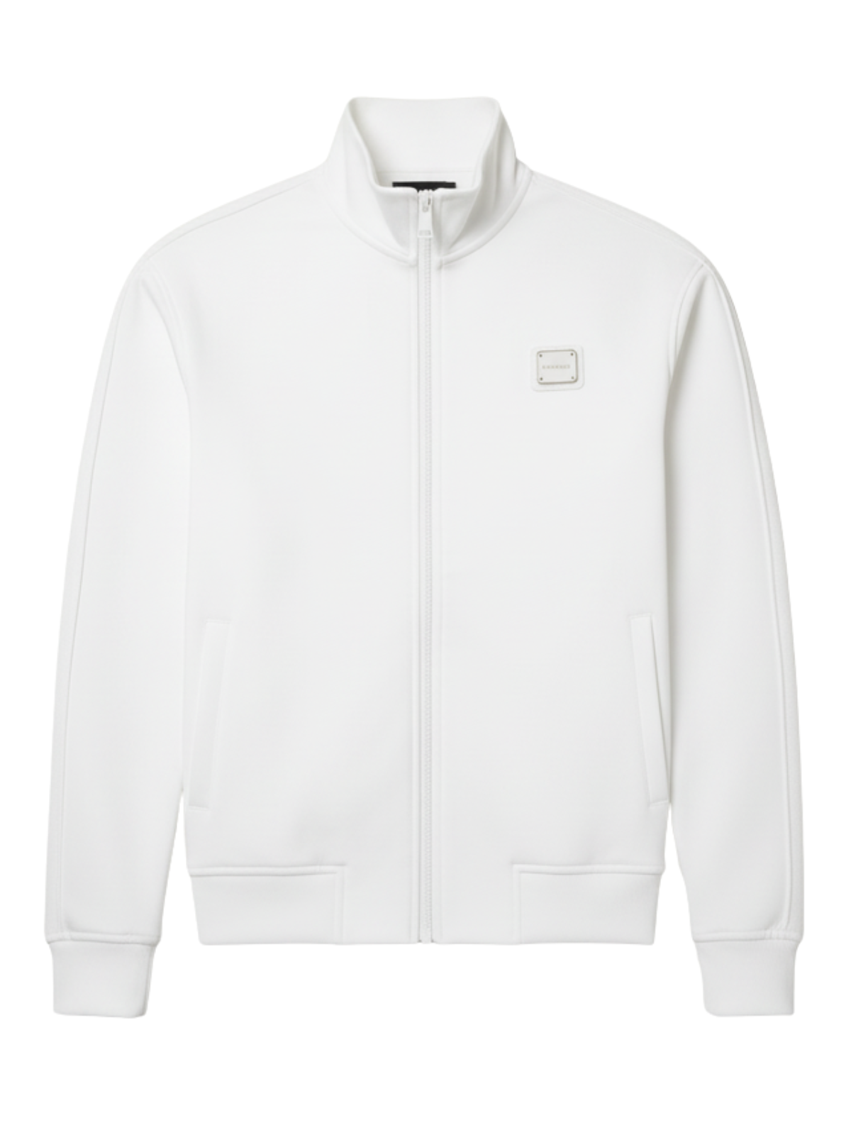 MB ESSENTIAL PIQUE WHITE TRACK JACKET | WHITE