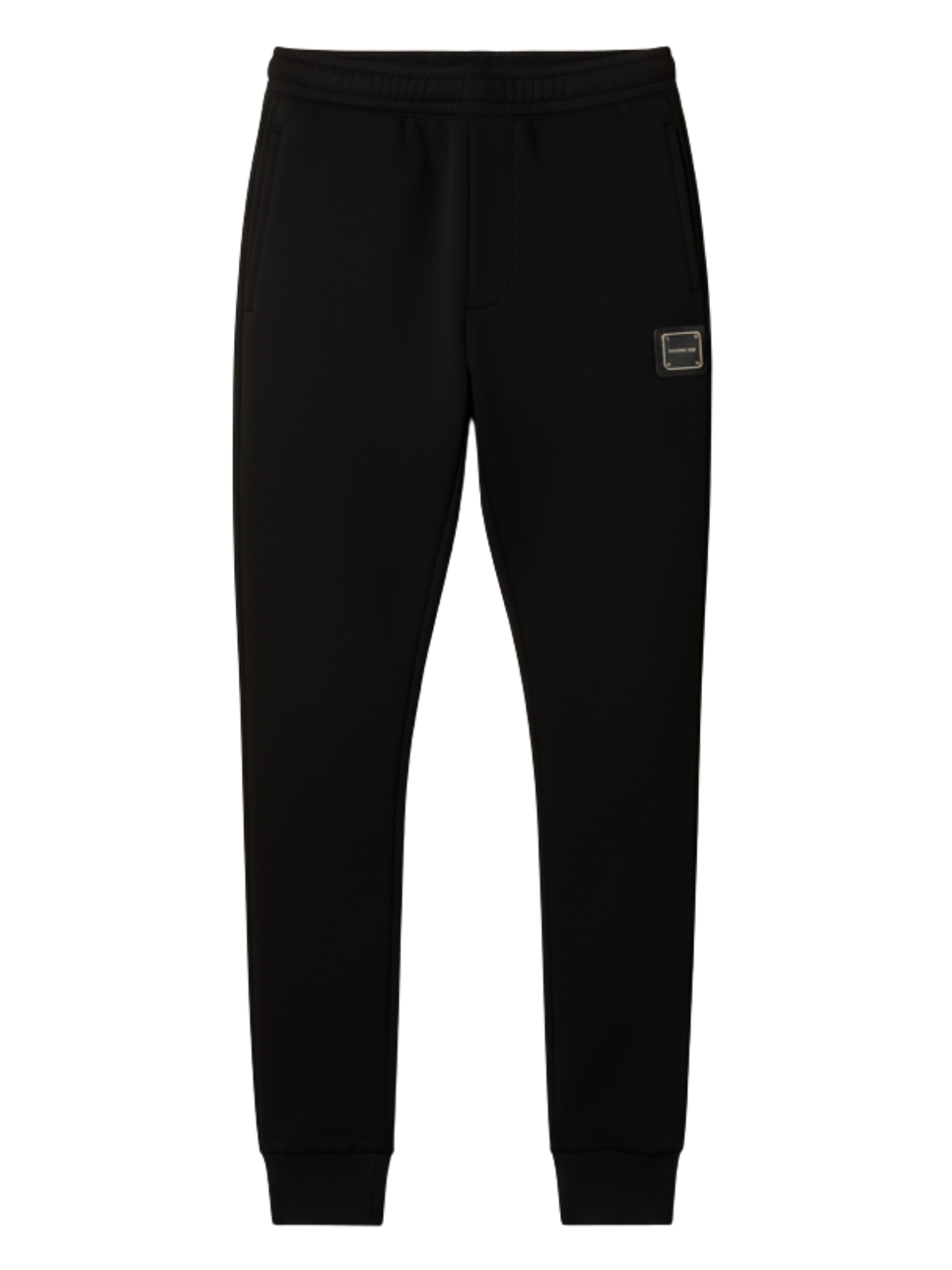 MB ESSENTIAL PIQUE BLACK TRACK PANTS | BLACK