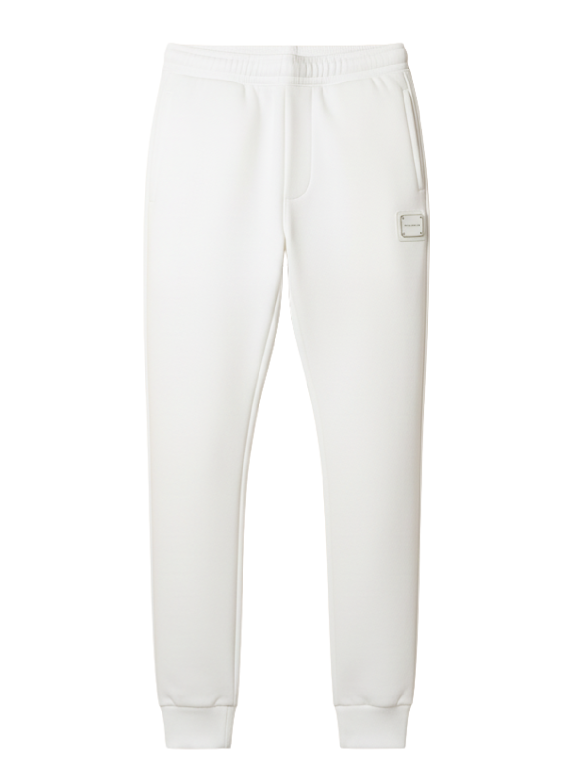 MB ESSENTIAL PIQUE WHITE TRACK PANTS | WHITE