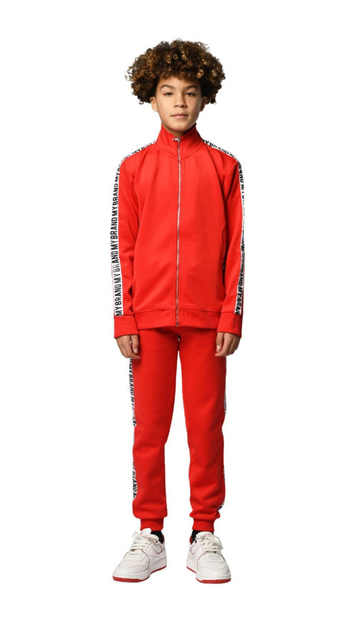 MY BRAND TAPE TRACKSUIT | RED