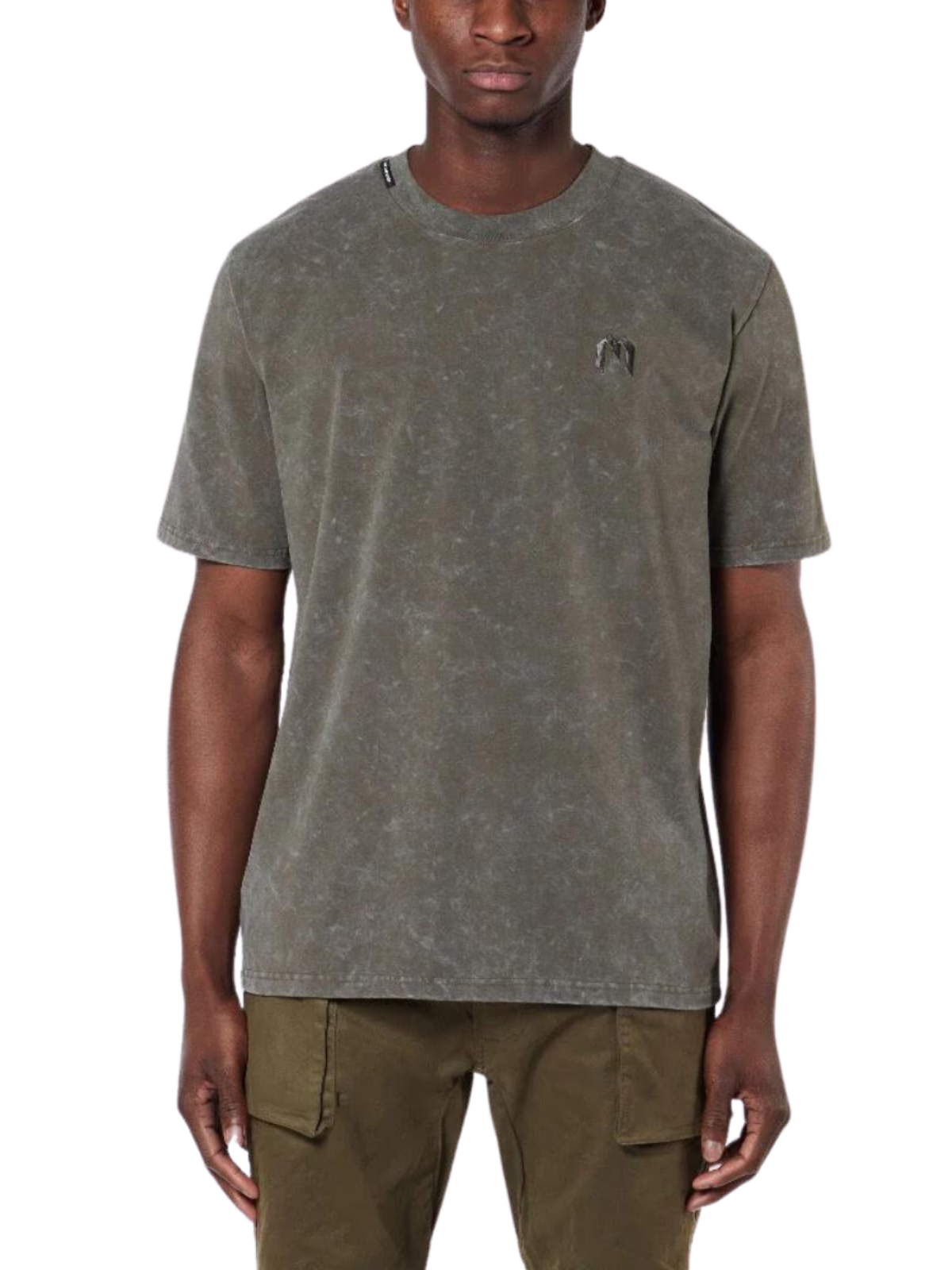 Acid Wash M T-Shirt Asphalt | GREEN