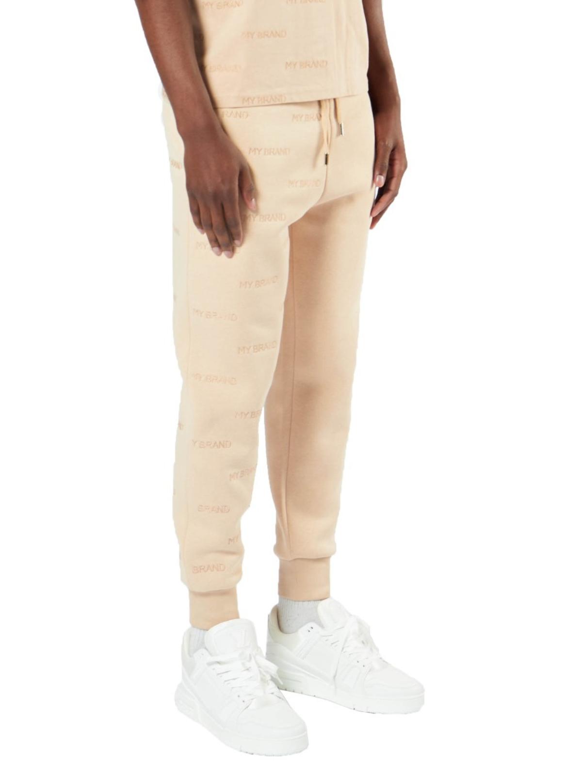 ALL OVER EMBROIDERY JOGGINGPANT | CAMEL