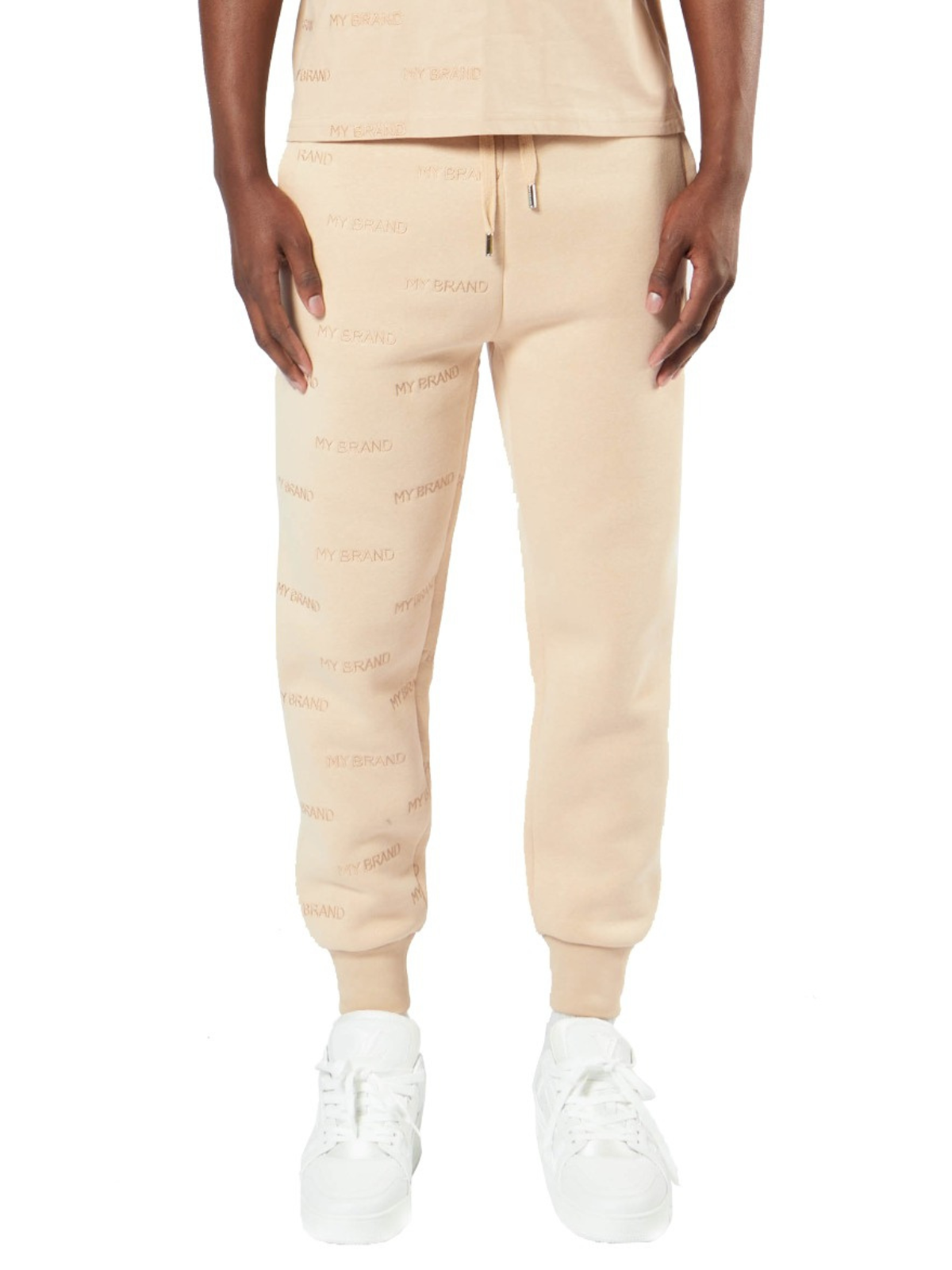 ALL OVER EMBROIDERY JOGGINGPANT | CAMEL