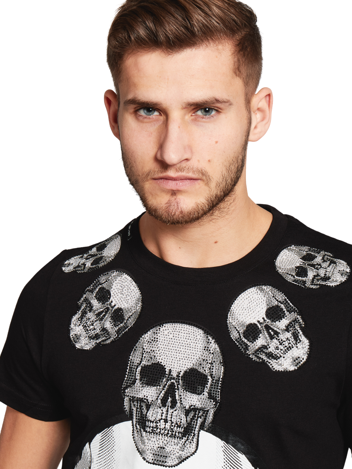 SKULL NECKLACE T-SHIRT | BLACK