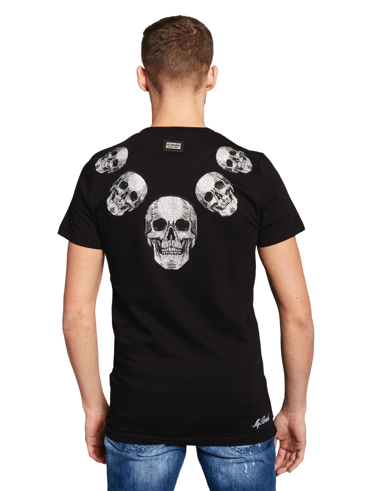 SKULL NECKLACE T-SHIRT | BLACK