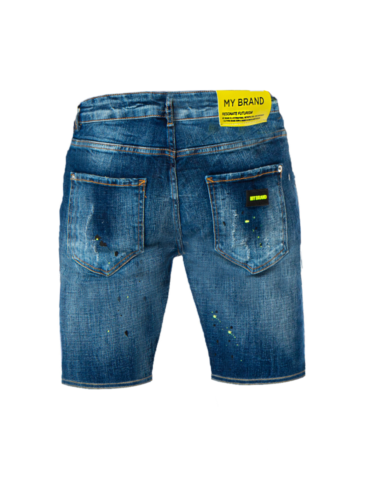 BLUE DISTRESSED SHORT NEO | DENIM