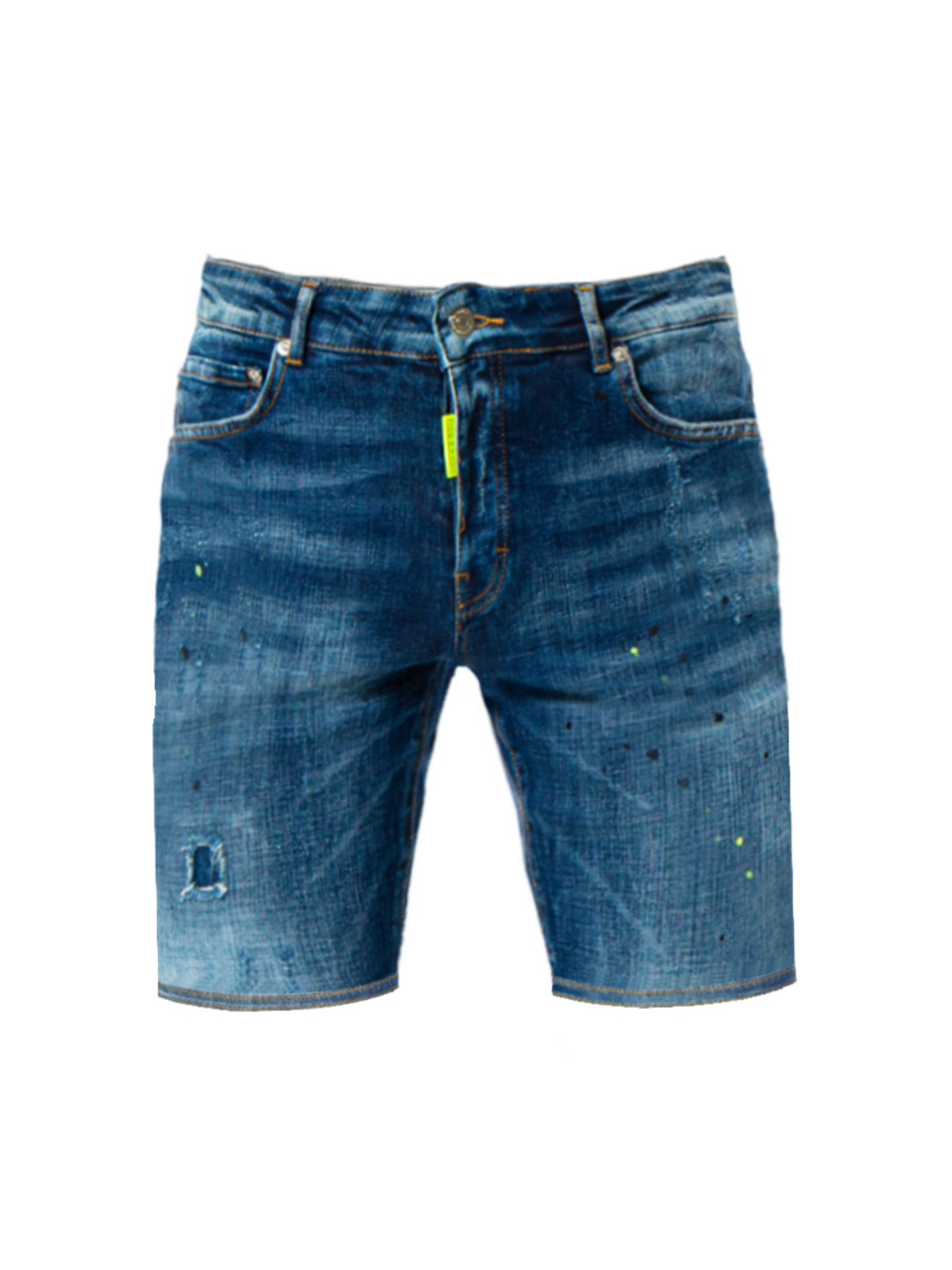 BLUE DISTRESSED SHORT NEO | DENIM