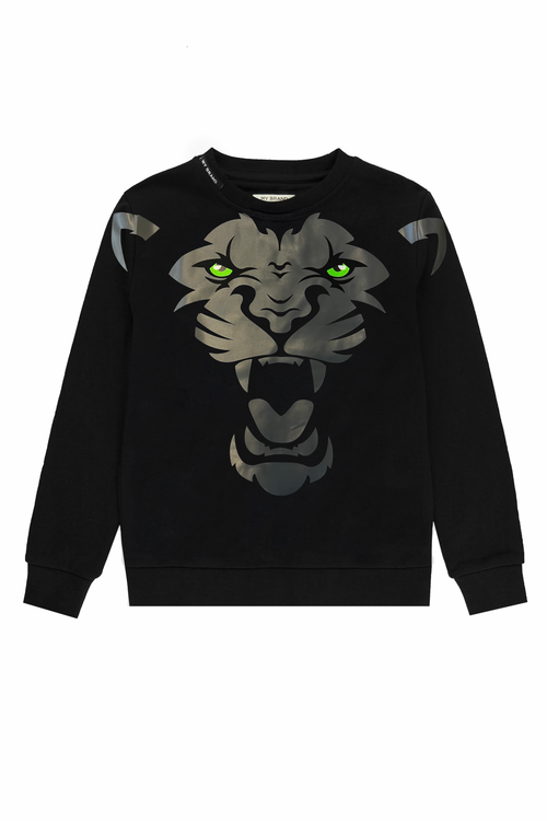 ANGRY LION SWEATER | BLACK