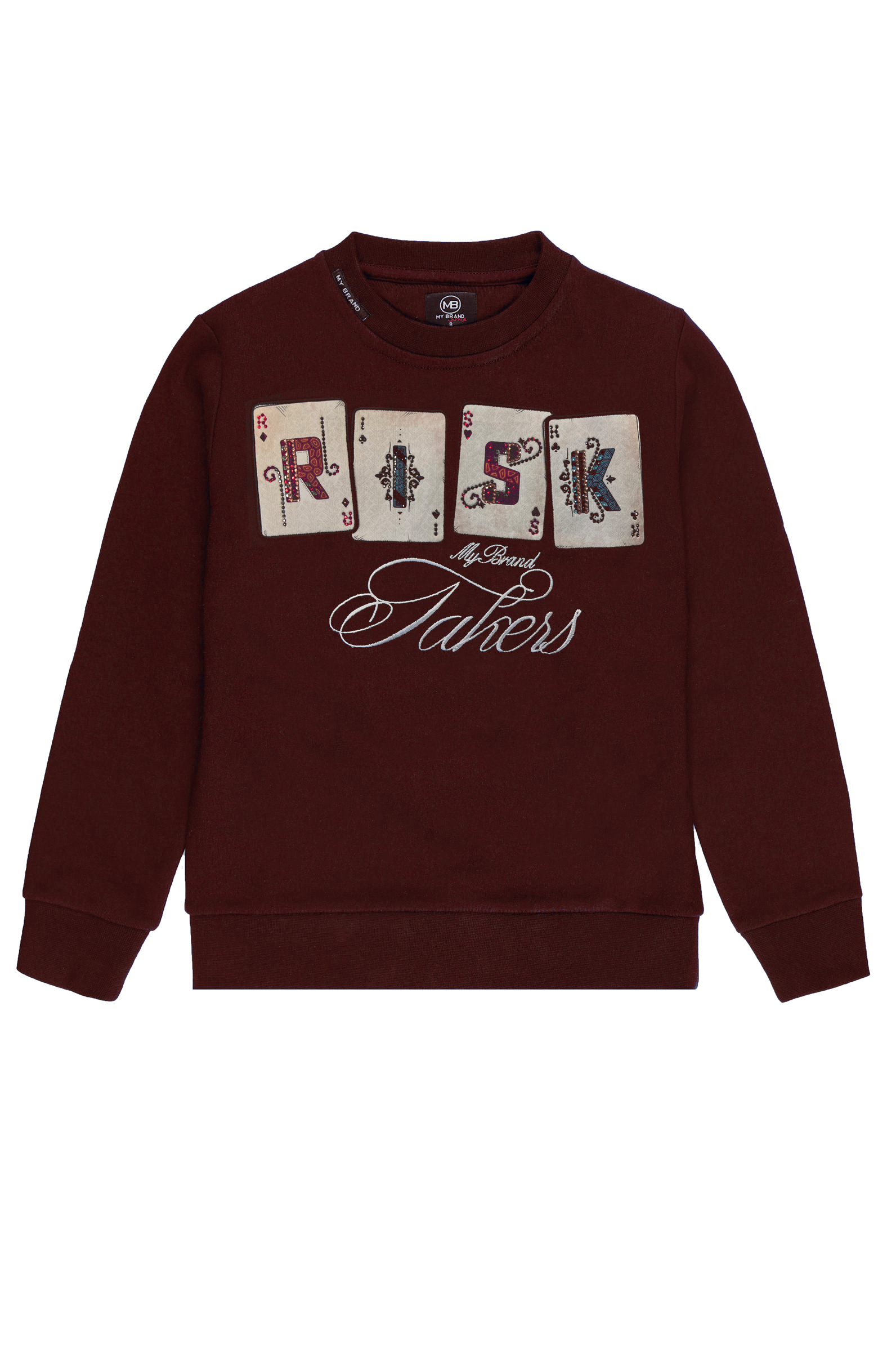 Risk Playercard Sweater Navy | BURGUNDY