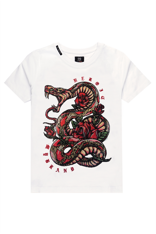 Snake Roses T-Shirt White