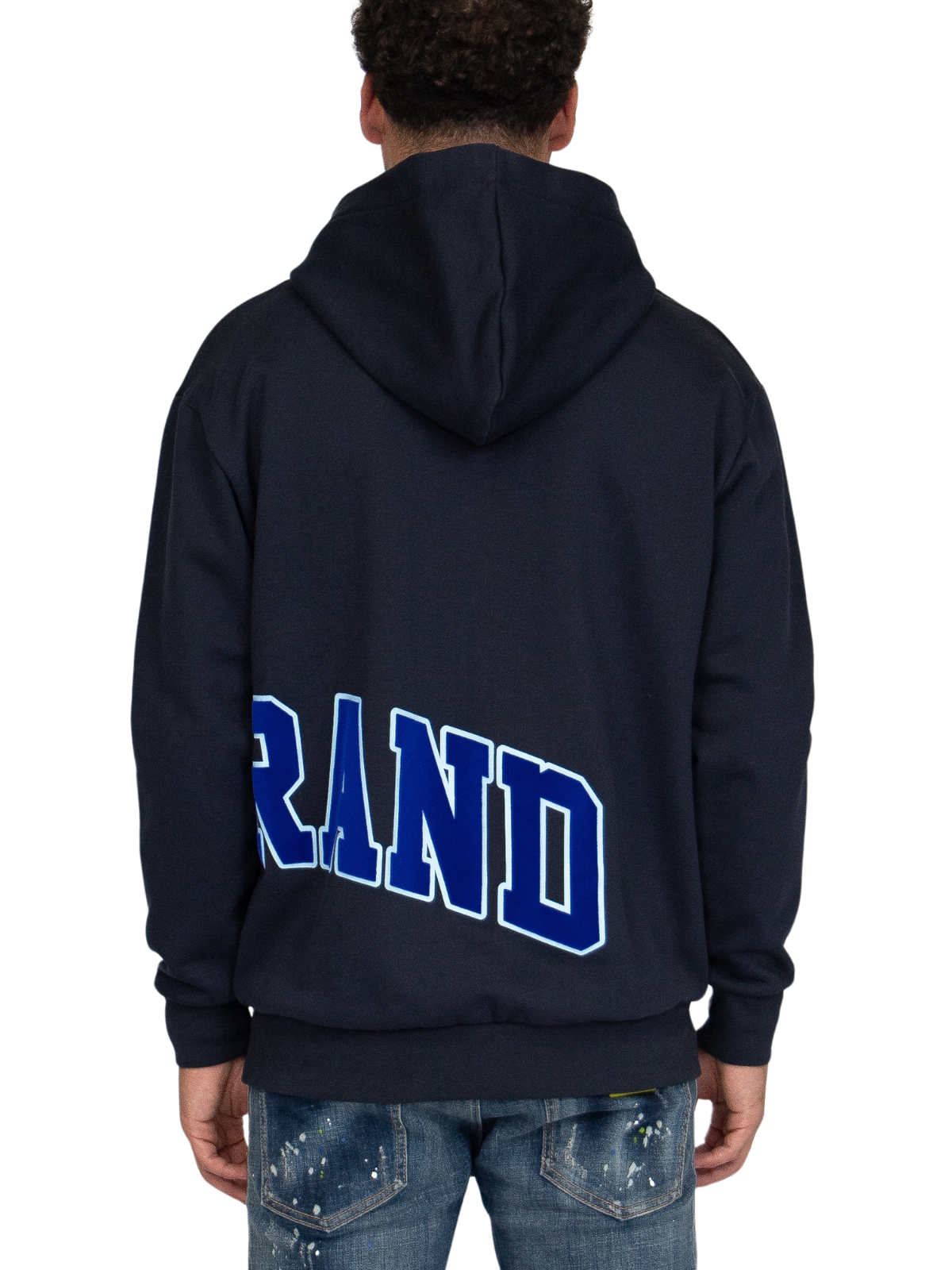 MYBRAND Bold Emblem Hoodie | NAVY