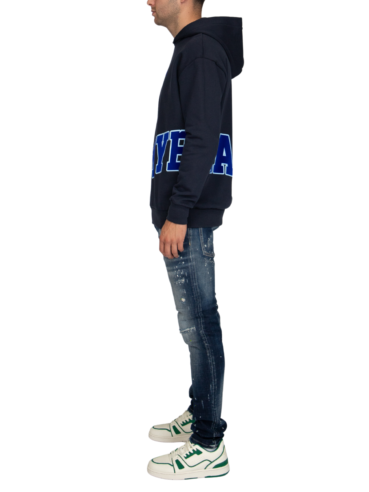 MYBRAND Bold Emblem Hoodie | NAVY