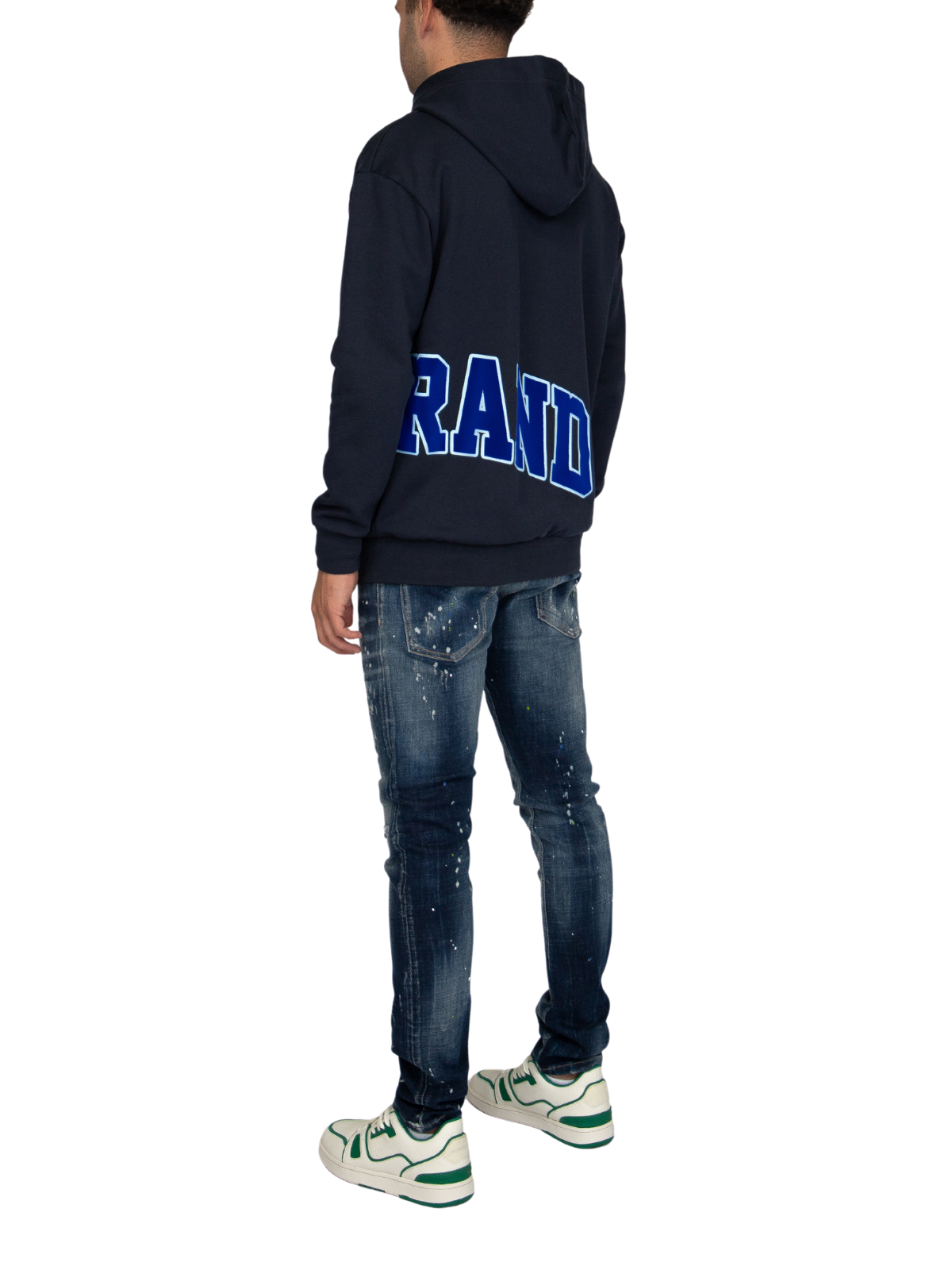 MYBRAND Bold Emblem Hoodie | NAVY