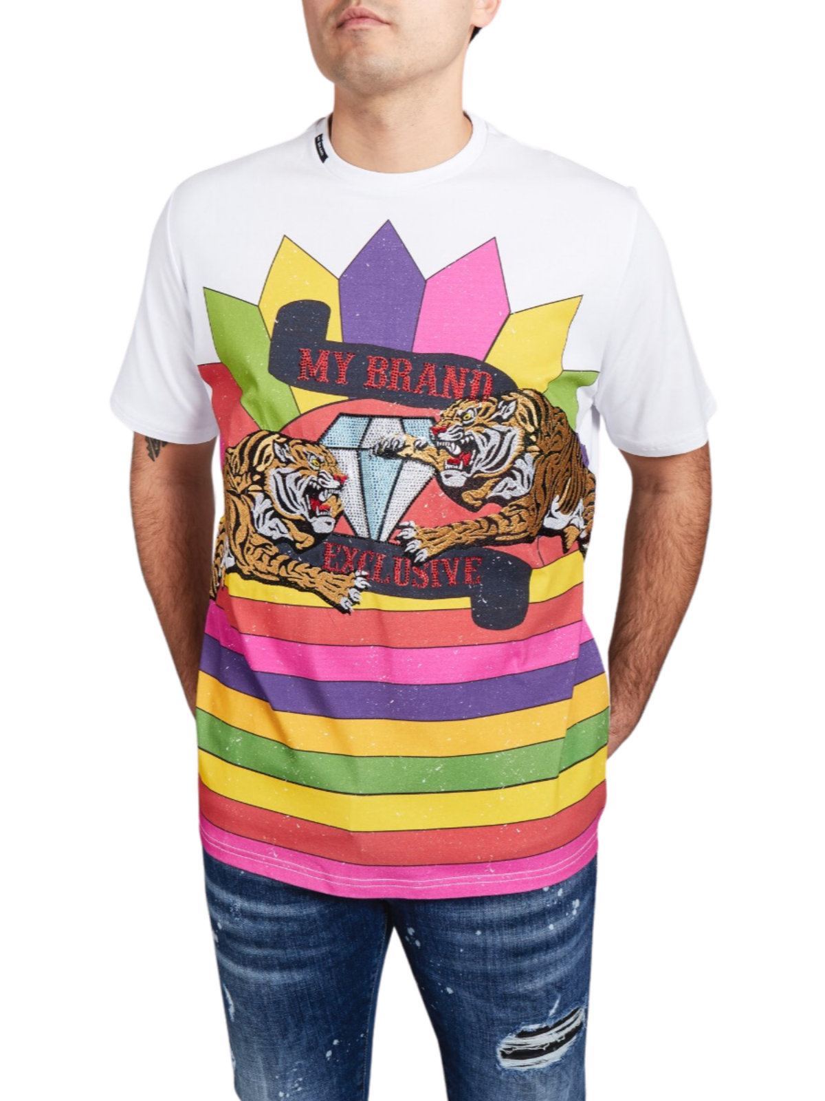 Carnival Rainbow T-Shirt | WHITE