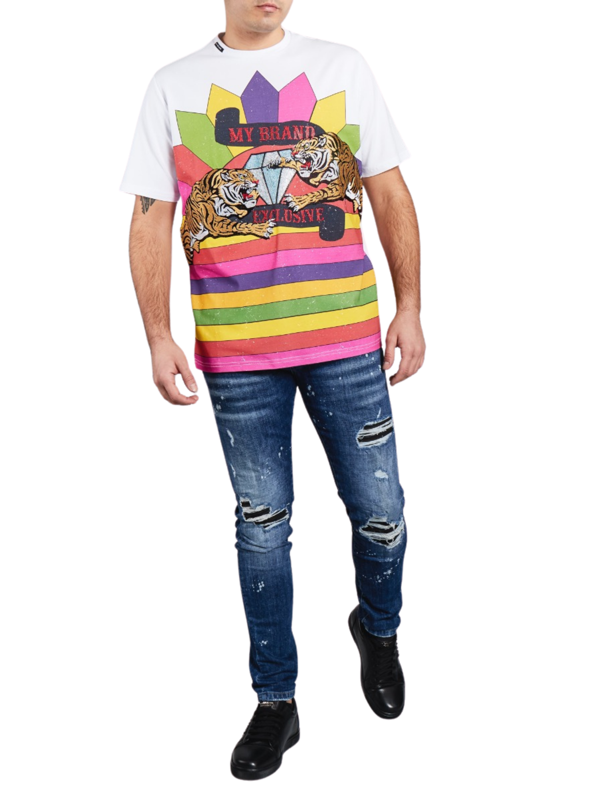 Carnival Rainbow T-Shirt | WHITE