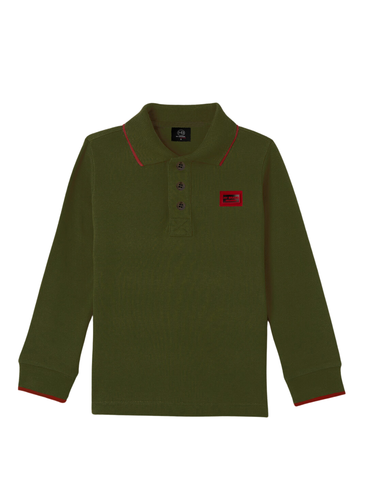 Colorfull Longsleeve Polo Army | ARMY